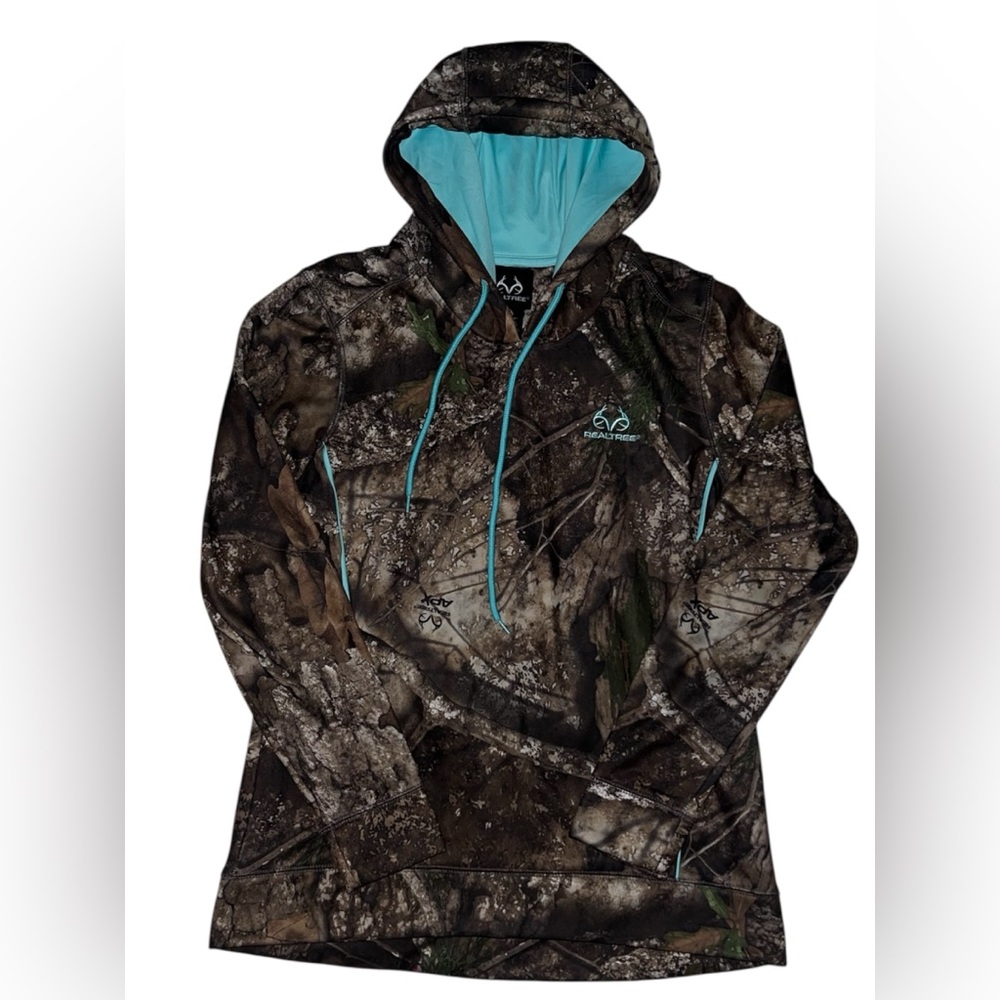 Realtree Camouflage Hoodie with Teal Accents